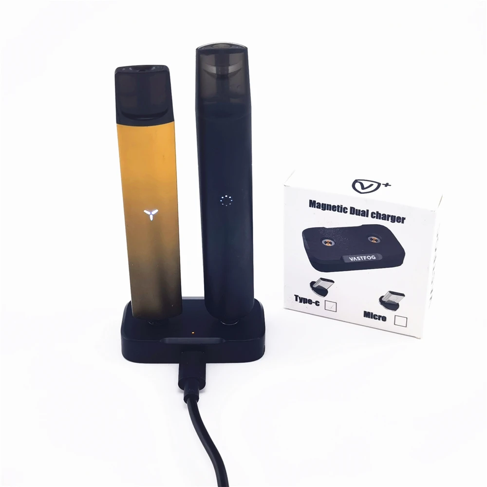 Vastfog магнитное двойное зарядное устройство с портом Type-C и Micro для подзарядки электронных сигарет