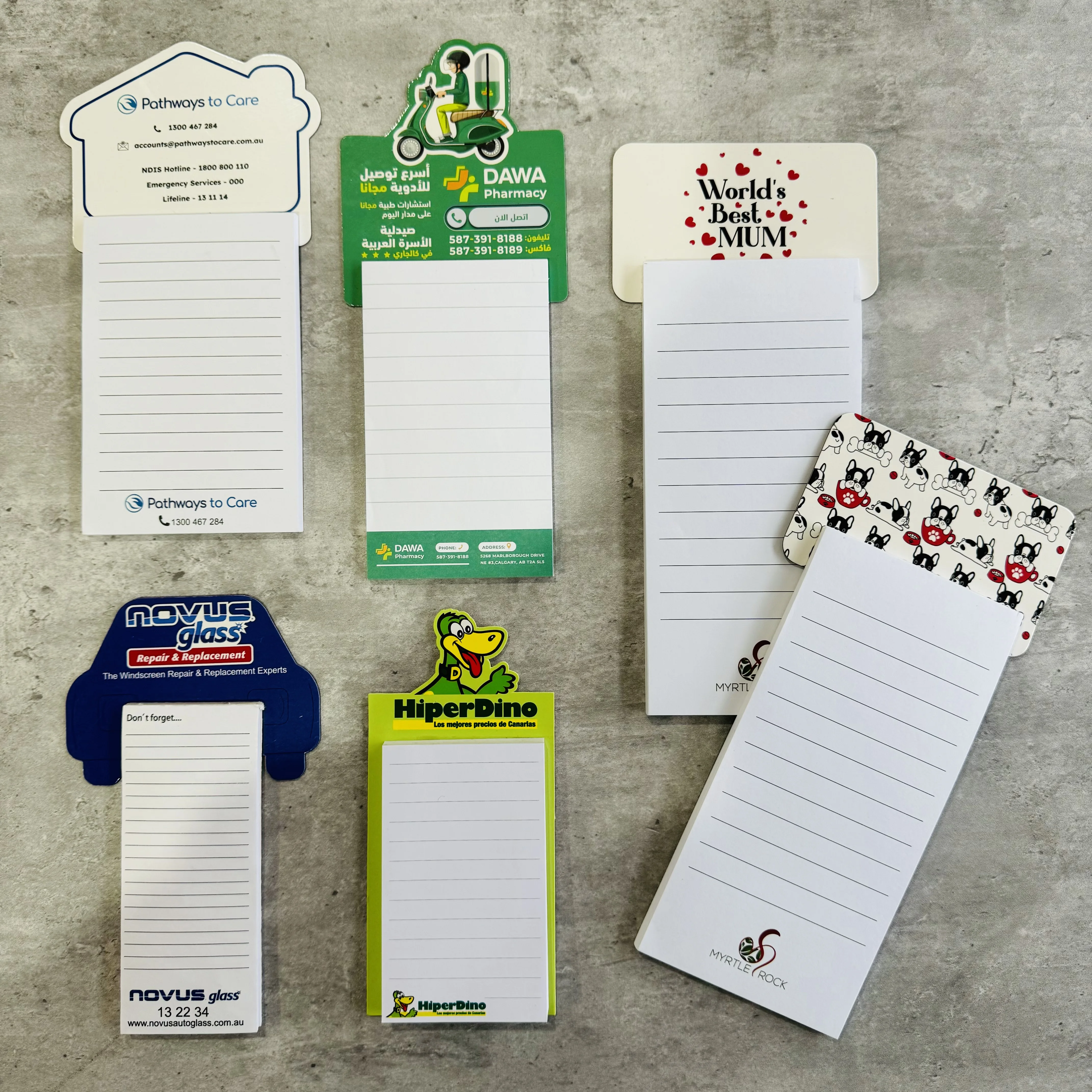 Custom 30-Page Shopping List Note Pad Loose Leaf Magnetic Fridge Magnet Writing School Paper Real Estate Sticky Notepads Gift