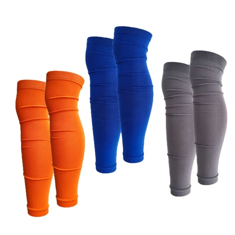 Best Sellers Custom Logo High Quality Leg Sleeves Sports Compression Adult Football Socks Youth Footless Socks