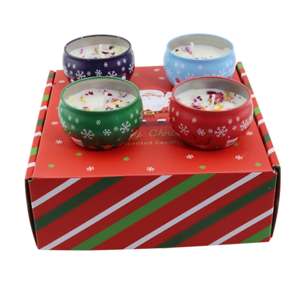 Christmas gift set of aromatherapy candles soy wax plant essential oil deodorant scented candles