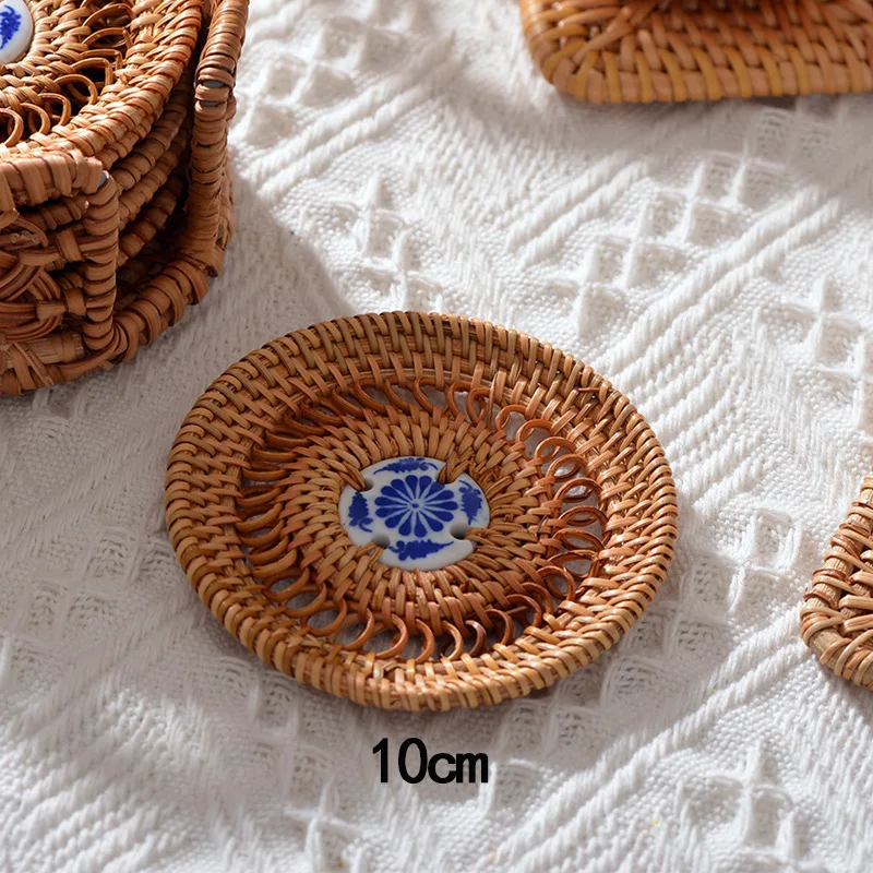 XC wholesale cheap price eco-friendly handmade natural rattan water hyacinth placemat