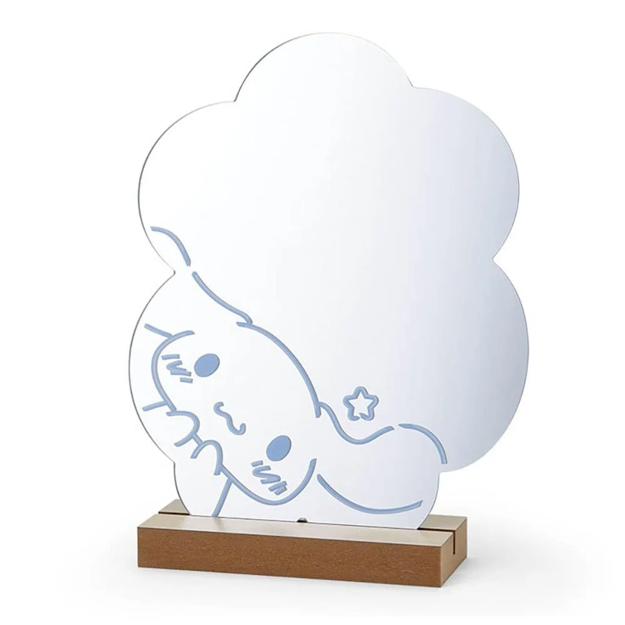 Wholesale Makeup Mirror Ins Korean Cartoon Acrylic Make Up Mirror With Wooden Base Cosmetic Beauty Tools