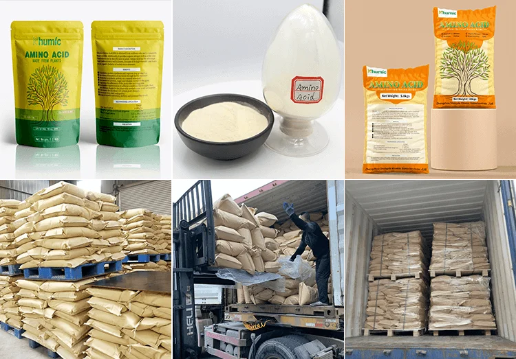 Khumic  amino acids organic compound fertilizer Amino Acid yellow powder fertilizer for crops