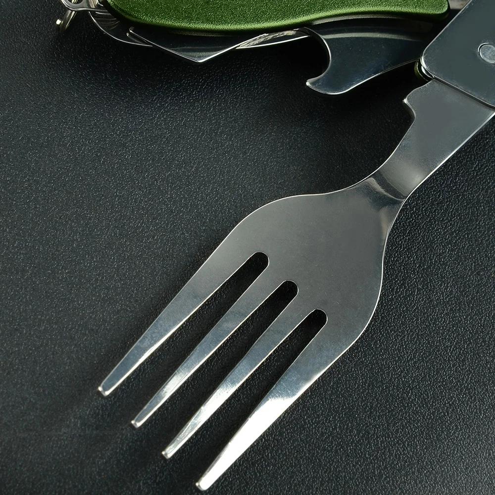 Портативный набор столовых приборов 4 в 1, ультралегкие столовые приборы из нержавеющей стали для путешествий, кемпинга, набор столовых приборов для путешествий