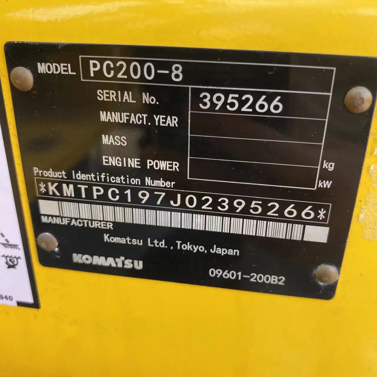 Used PC200-8 KOMATSU 20 ton crawler excavator komatsu pc 200-8 used komatsu pc 200 excavator for sale
