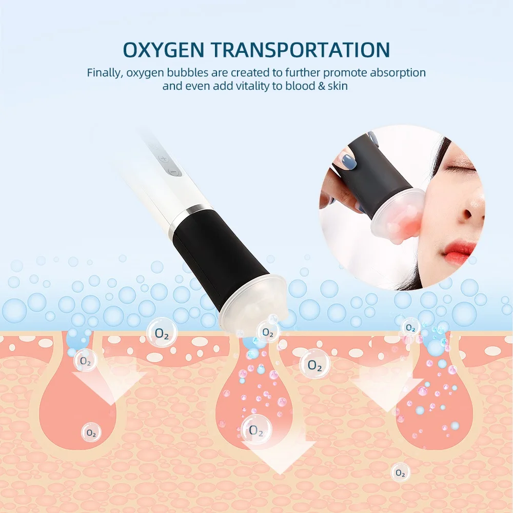 CO2 Bubble Oxygenation Oxygen Pods Jet Facial Massage Spa Capsule Serum Uv Gel For Hydrodermabrasion Facial Machine