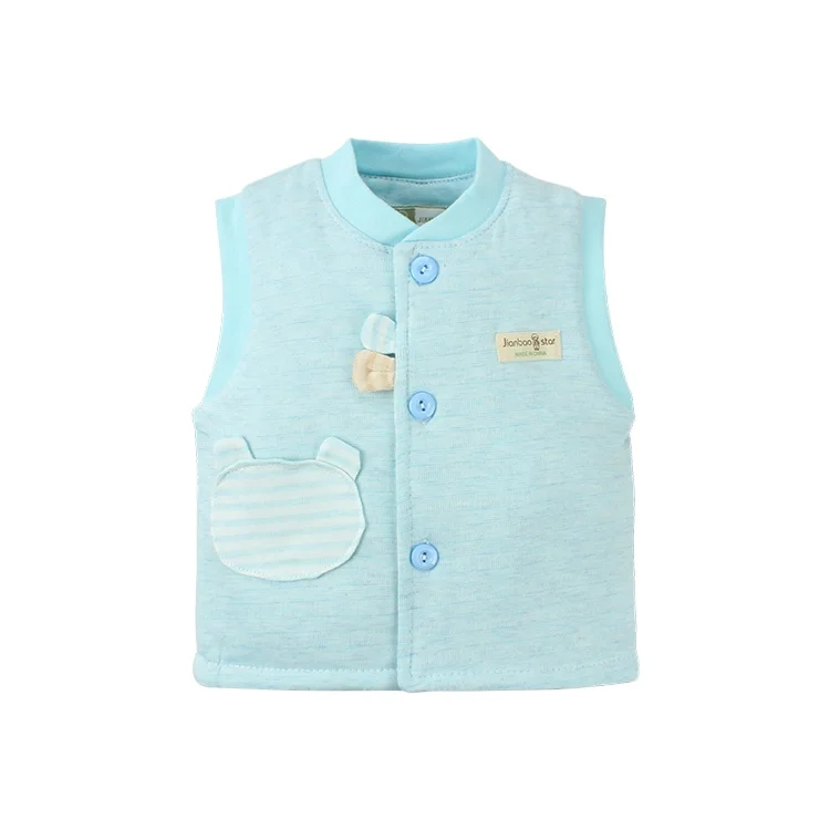 
Blue casual soft touch newborn baby vest winter baby vest 