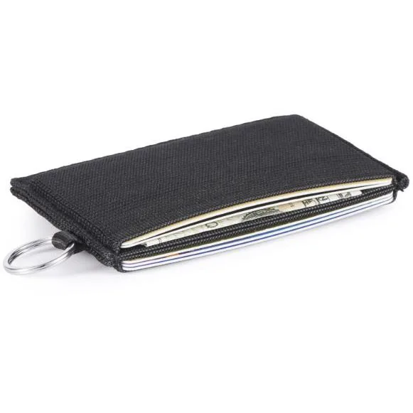 Minimalist Small Wallet Card Holder Minimal Slim Front Pocket Elastic Wallet for Men & Women