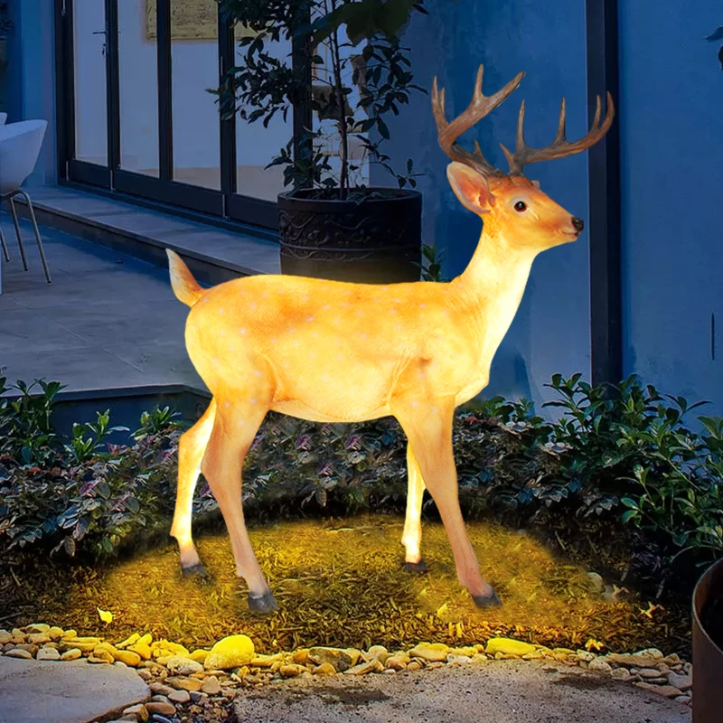 Christmas Decoration Supplies Waterproof Lawn Lamp Floor Sika Deer Landscape Lighting Outdoor Garden Light Christmas Decorations