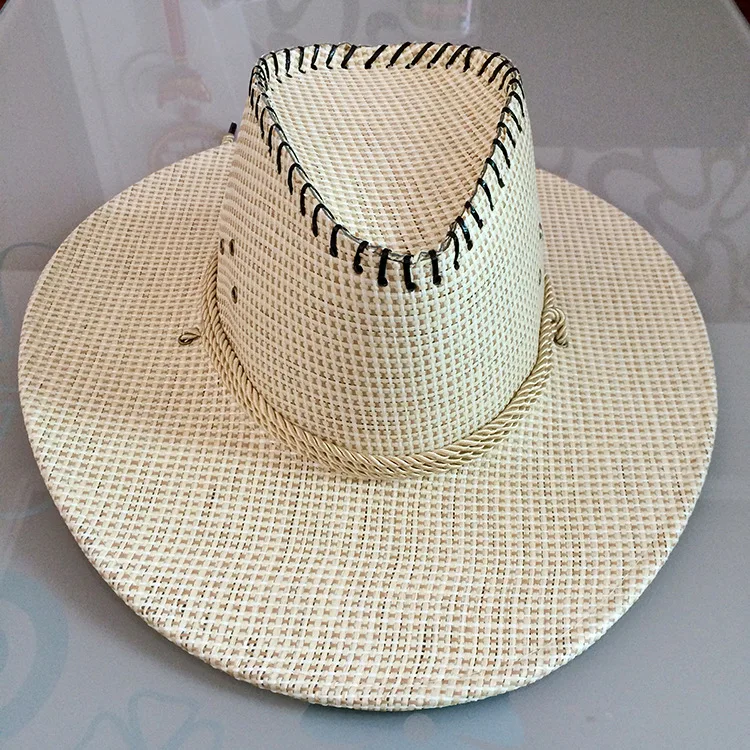 Wholesale Natural Lala Grass Sun Sombreros Wide Brim Lady Logo Beach Summer Custom Women Panama Fedora Straw Bulk Cowboy Hat