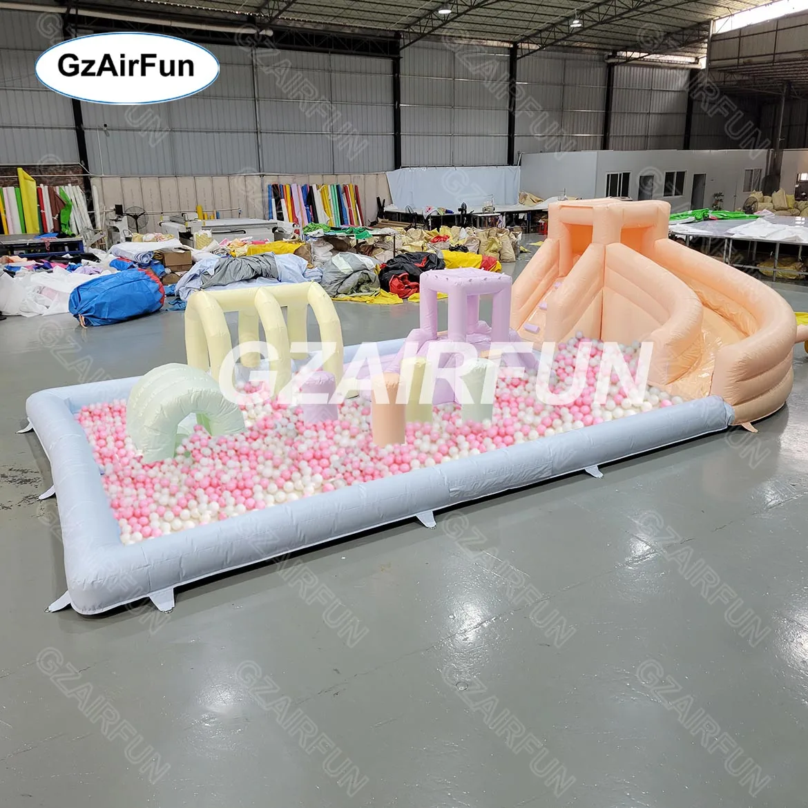 New fashion water park inflatable obstacle course playground inflatable soft play splash pad