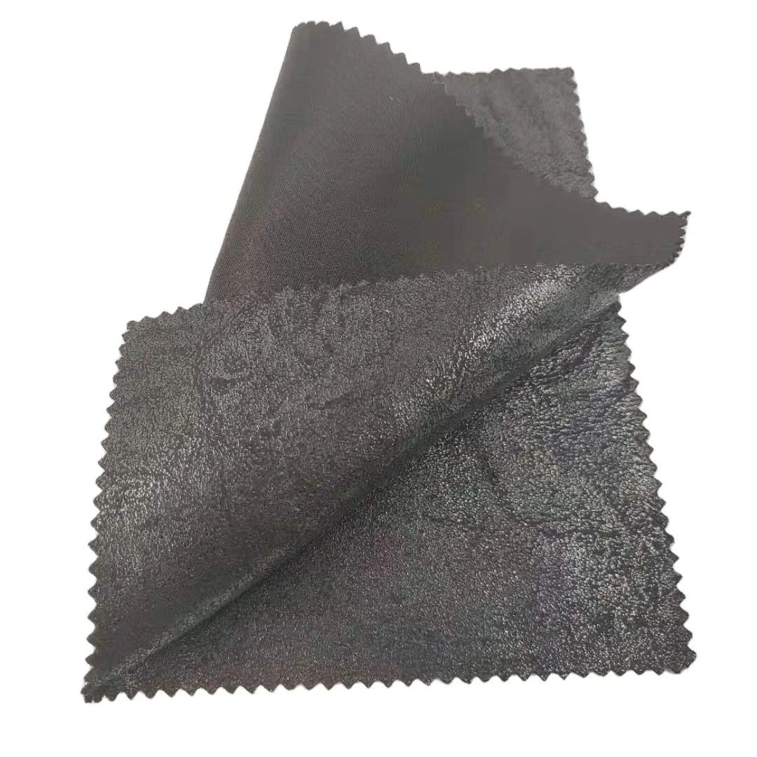 Bronzing treatment of suede cloth 100% polyester fabric Laceration resistant Knitting shoes