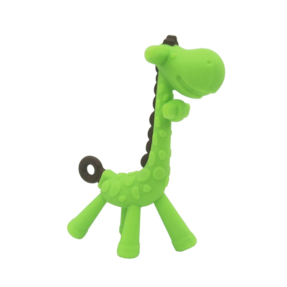 
Giraffe design BPA free food grade silicone newborn baby teether teething toy 