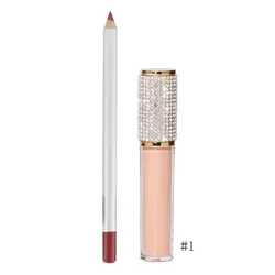 Drop ship rouge a levre customize private label 2 in 1 matte lipstick and liner