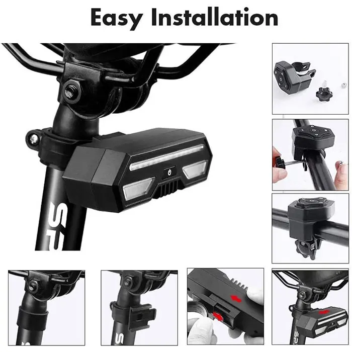 Wireless Bike Rear Light laser tail lamp Smart USB Rechargeable Cycling Accessories Remote Turn led Bicycle Lights