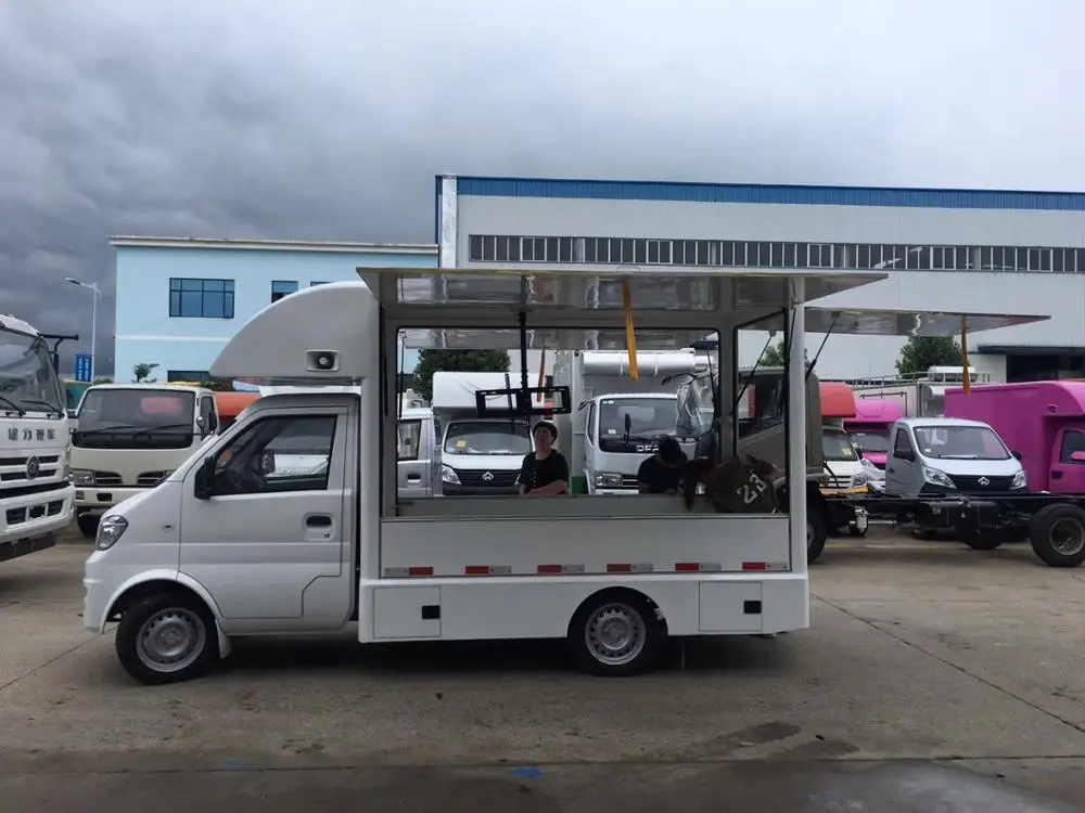 
Stainless steel interior fully equipped coffee food cart 