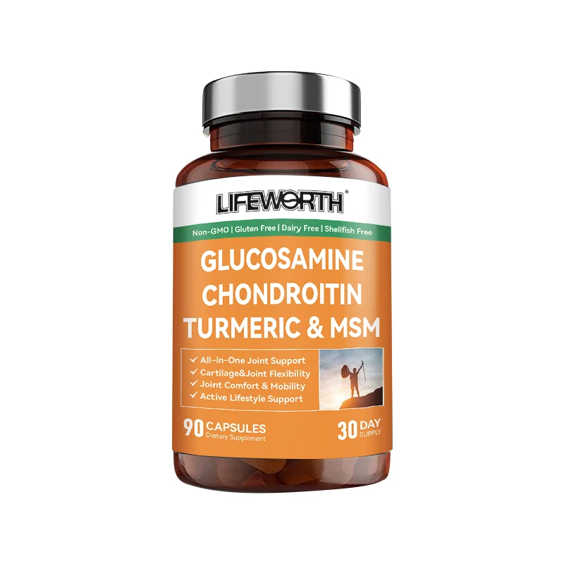 LIFEWORTH Glucosamine Chondroitin MSM Turmeric Joint Support Supplement Antioxidant Properties