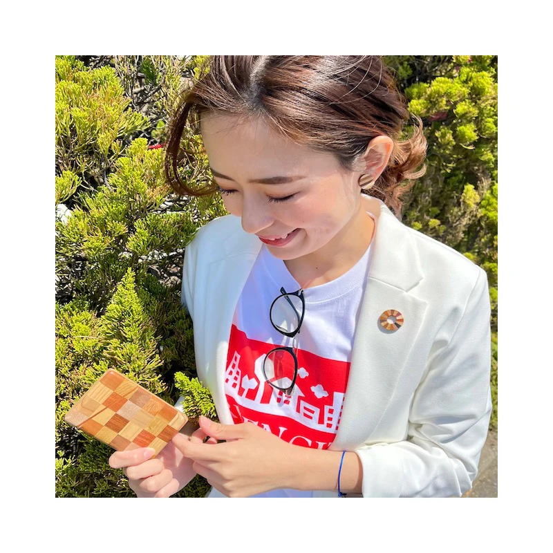 Wood business storage custom card case as the only craftwork