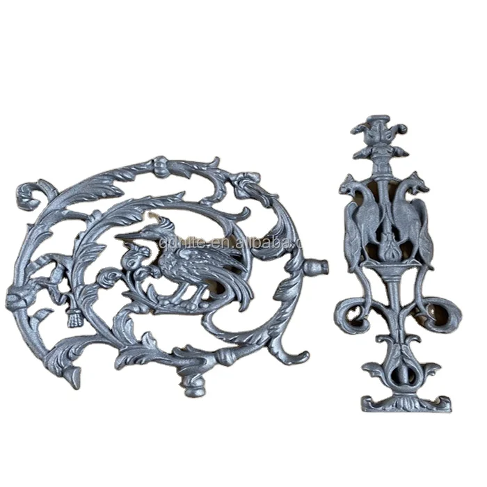 Hualute factory supply ornamental wrought iron rosettes, cast iron rosettes for wrought iron fence design