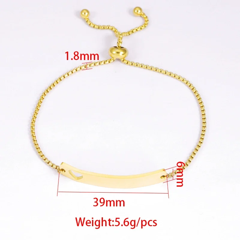 2023 fashionable rose gold black mirror polishing finished stainless steel butterfly logo engravable ID bar charm bracelet