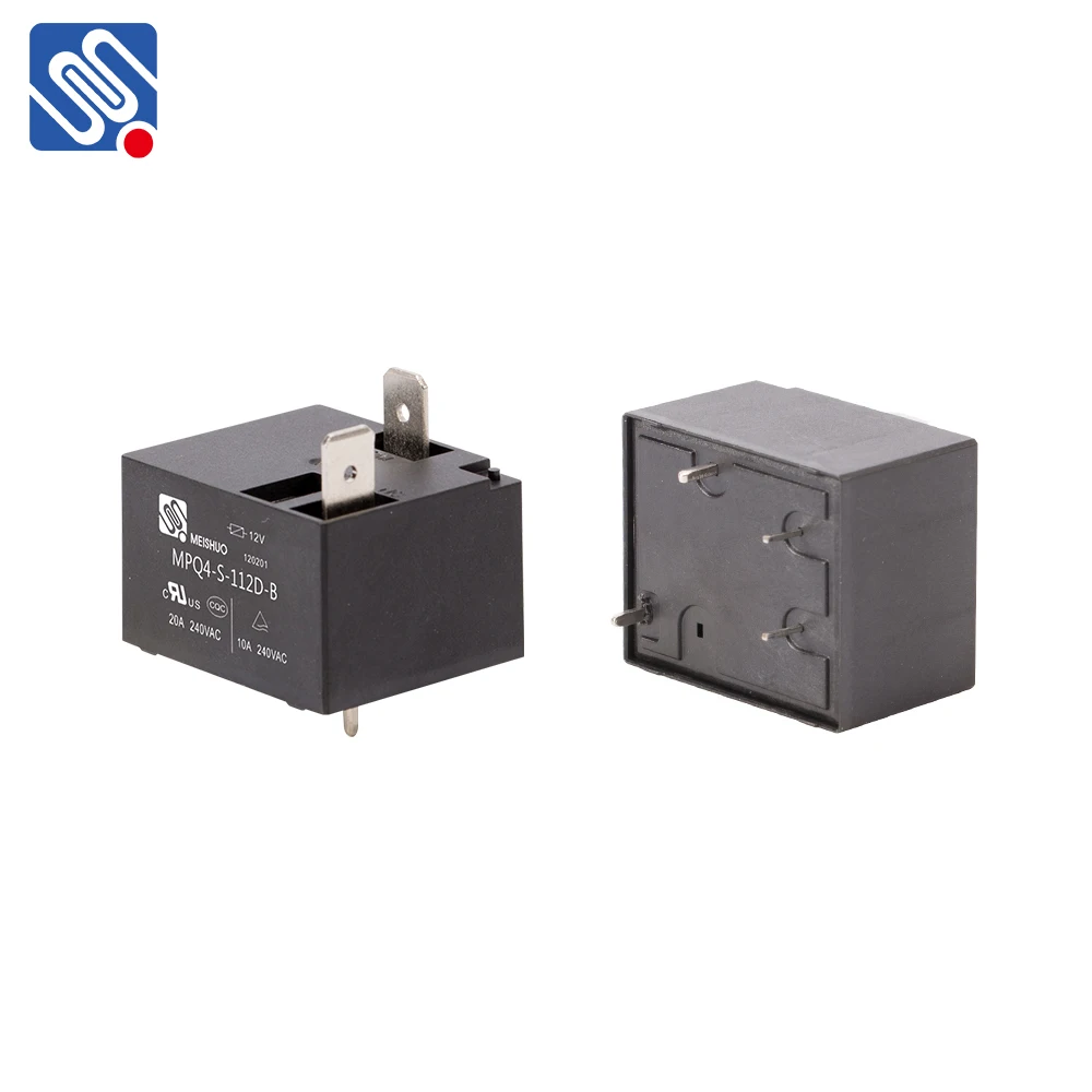 Meishuo MPQ4-S-112D-B 4Pins DC 12V 20A 240VAC Relay Normally Closed Miniature PCB Relay For Home Appliance