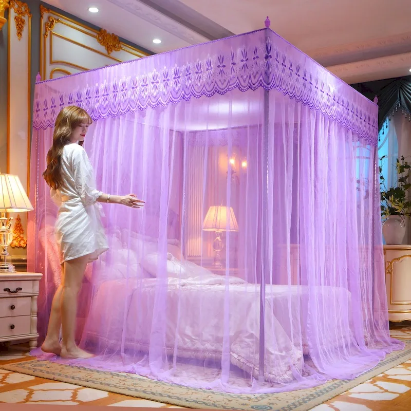 Красивая Роскошная большая Складная сетка Mosquitera круглая палатка Портативная Выдвижная москитная для кровати