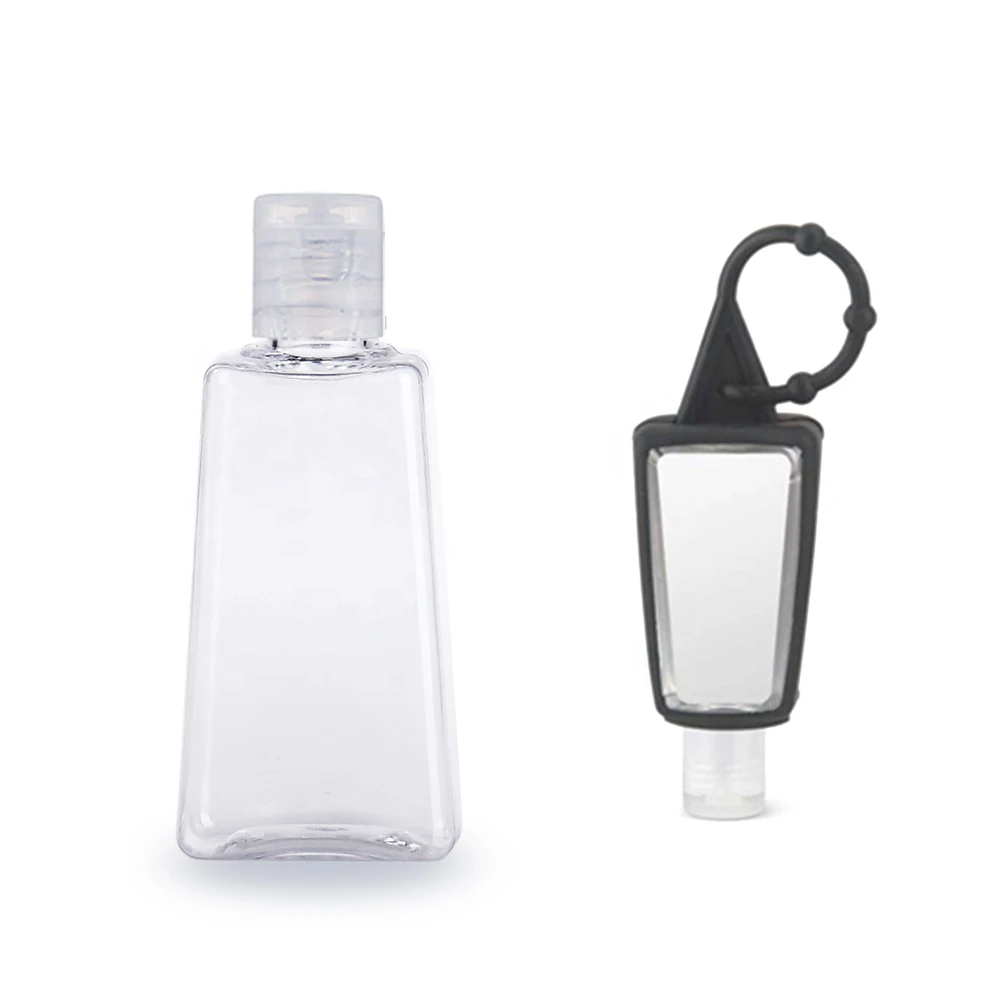 
Wholesale Hand gel cleanser containers flat hand sanitizer 1 oz 30ml pet bottle sanitize bottle 