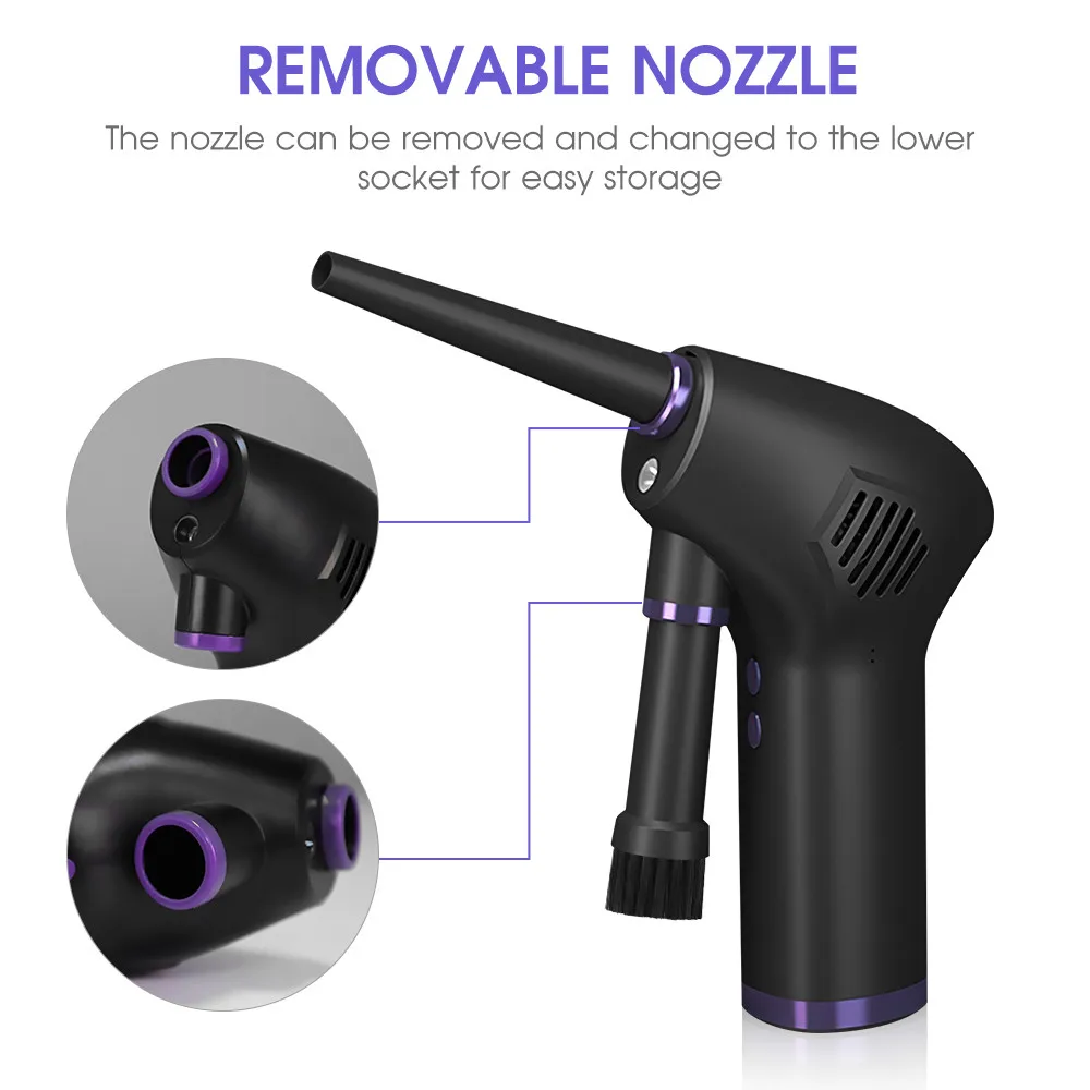 Portable PC Keyboard Compressed Air Duster Blower Electric Air Duster Gun for Computer Car