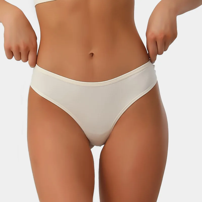 Bu008 Cotton Hemmed High Elastic And Breathable Oversized Underwear With A Hidden And Sexy Thong At The Waist