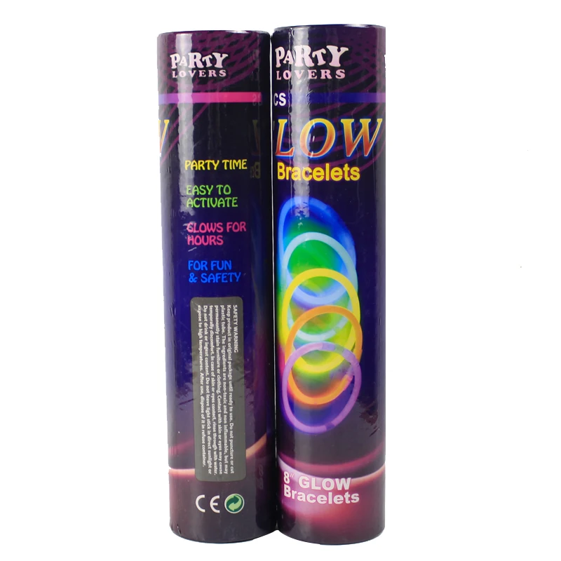 100 Pcs Party Fluorescence Light Glow Sticks Bracelets Necklaces Neon For Wedding Party Glow Sticks Colorful Glow Stick
