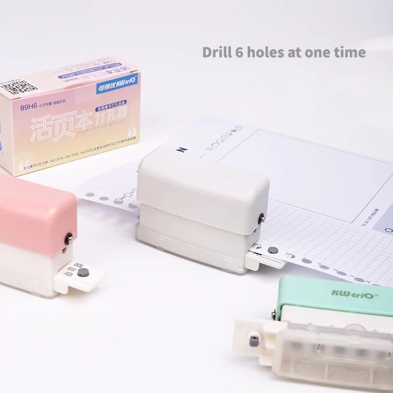 handheld hole puncher mini cute multi-hole punch manual student article 5 holes punch