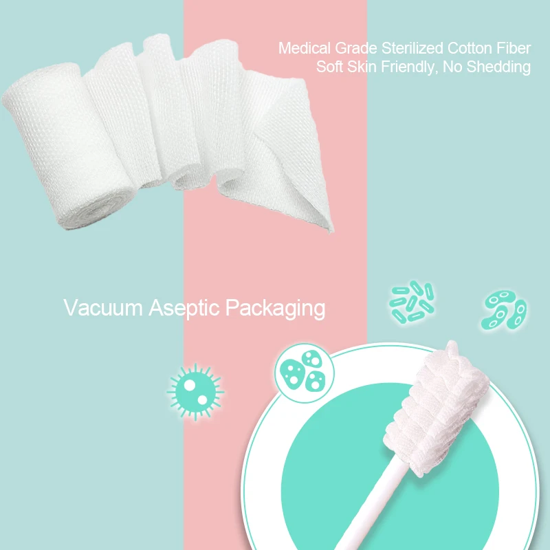 Friendly Gauze Mint medical absorbent Pregnancy tongue Cleaner Disposable Baby