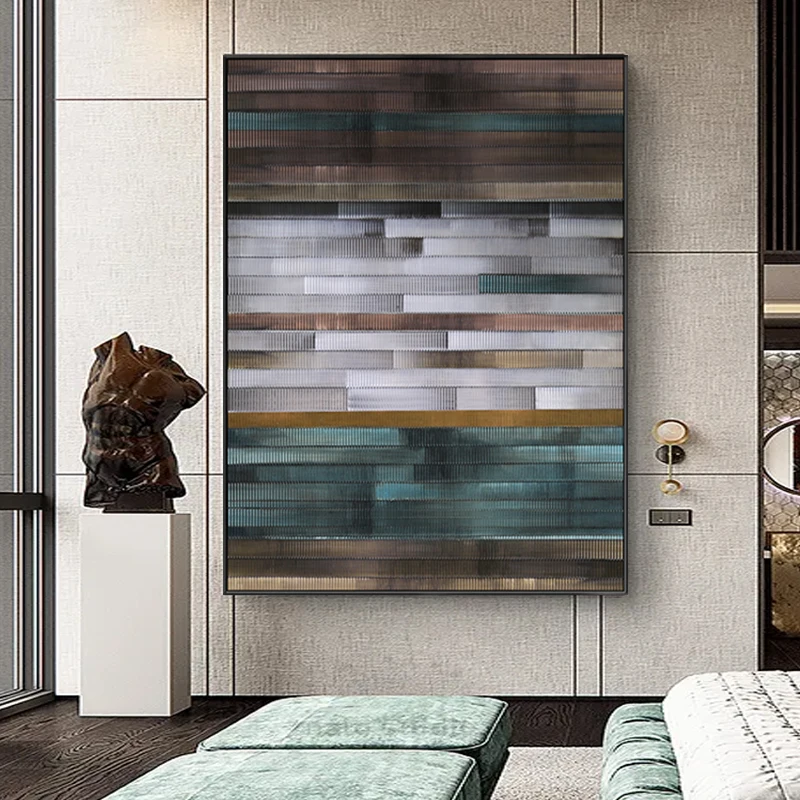 Modern Minimalist Wabi-sabi Texture Gradient Abstract Handpainted Oil Painting Pop Art