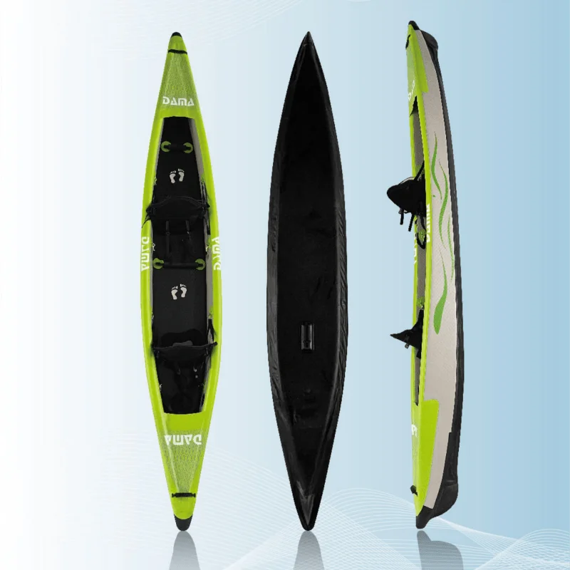 New design OEM 14 Cheep peddle inflatable kayak kayaks and canoes rowing pvc boats for fishing With Repair Kit