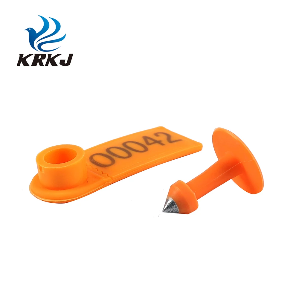 KD533 custom made sheep rfid uhf ear tags para animales with qr code