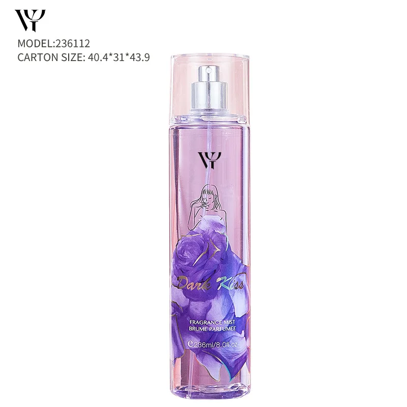 High Quality Hot Selling 236ml Floral Fruity Women Body Spray Perfume Long Lasting Body mist Fragrance Custom Logo Eau De Parfum