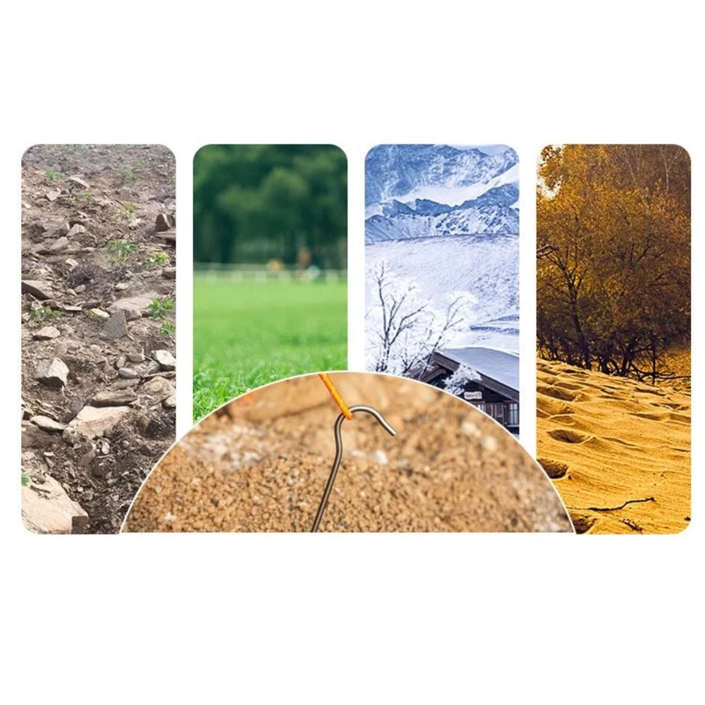 Wildrex Titanium Outdoor Camping Hiking Climbing Question mark Shape Stakes ultralight Tent pegs