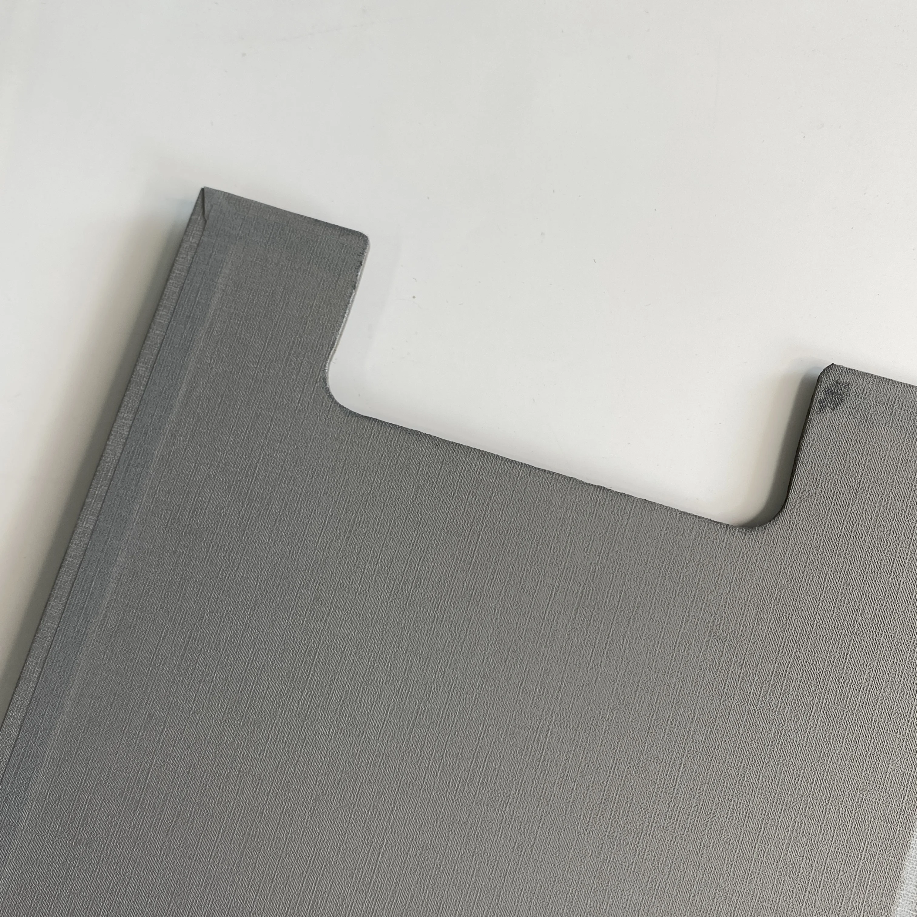 A4 Size Wholesale Custom Foldable PP Clipboard Filer Folder with Metal Clip Inside Pocket Grey