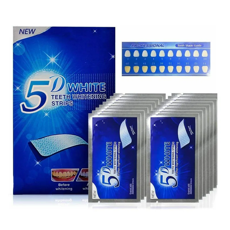 Non Peroxide 5D Teeth Whitening Strips Private Label