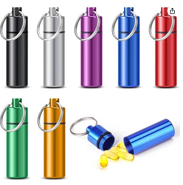 Hot-selling weekly pill box aluminum wholesale 7 days metal pill container cute suitcase organizer waterproof