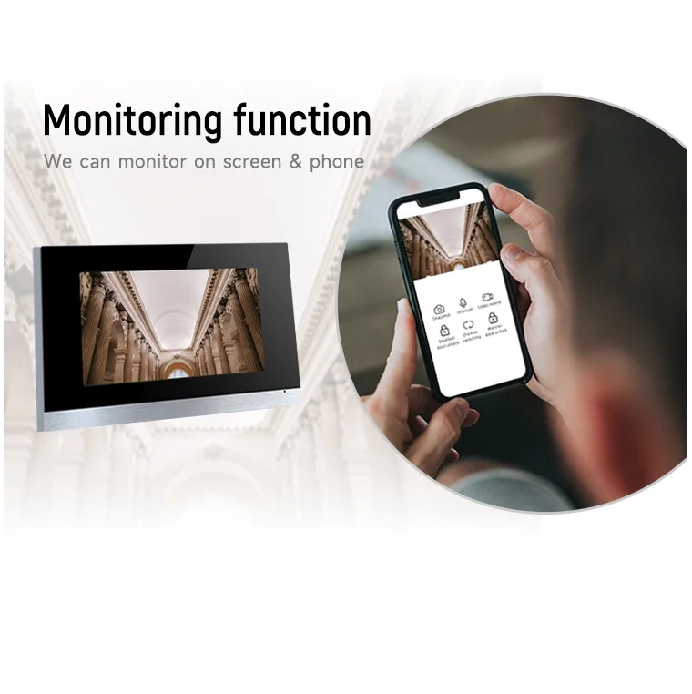 Intercom Video Door Phone Doorbell With Monitor