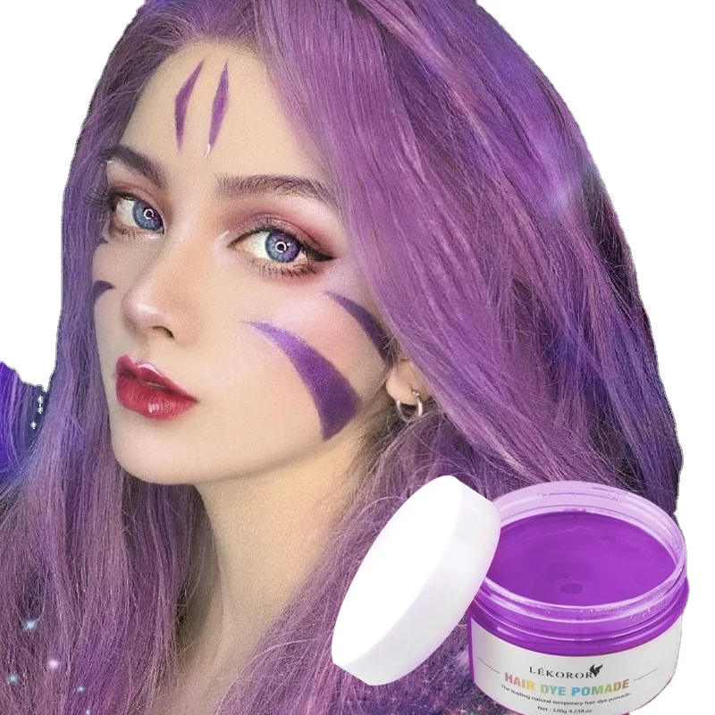 wholesale Hair Clay 11 colors Temporary hair dye long Holding hair color wax