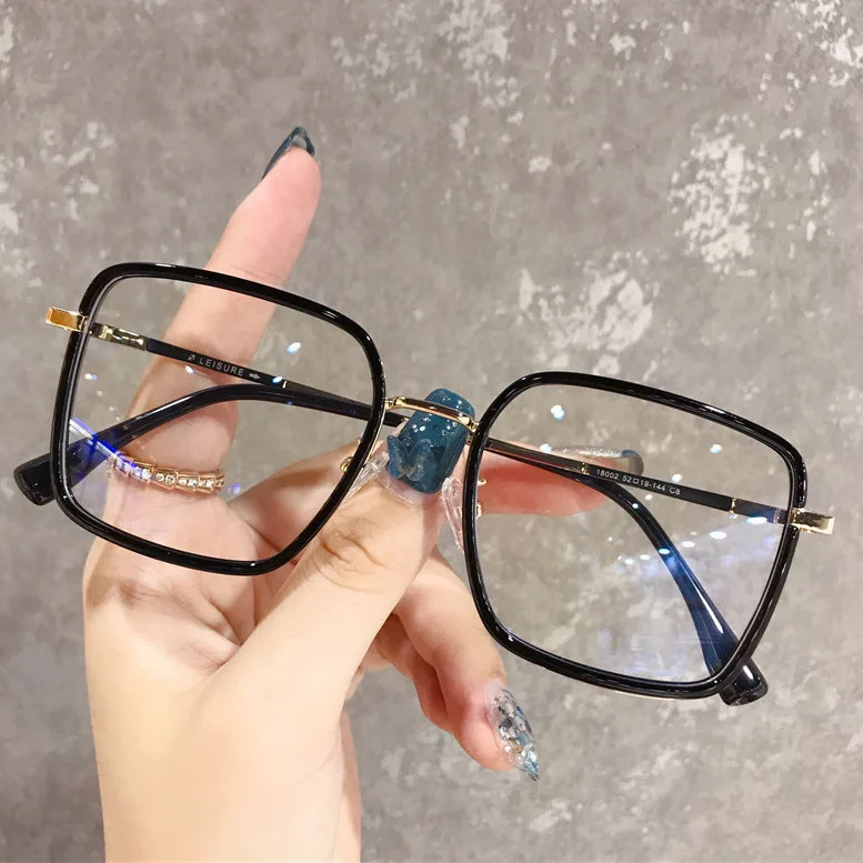 Luxury trendy Oversized computer glasses anti blue light wholesale eye frame optical glasses high quality spectacle frame