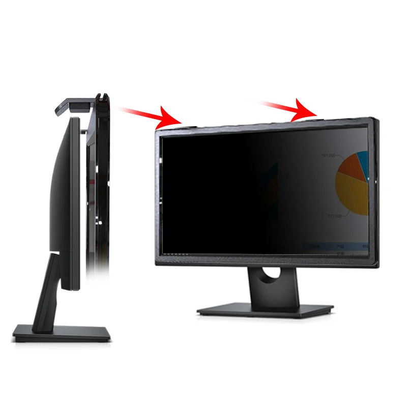 Wear-resisting removable Translucence frame PET privacy filter for imac 24 screen protector