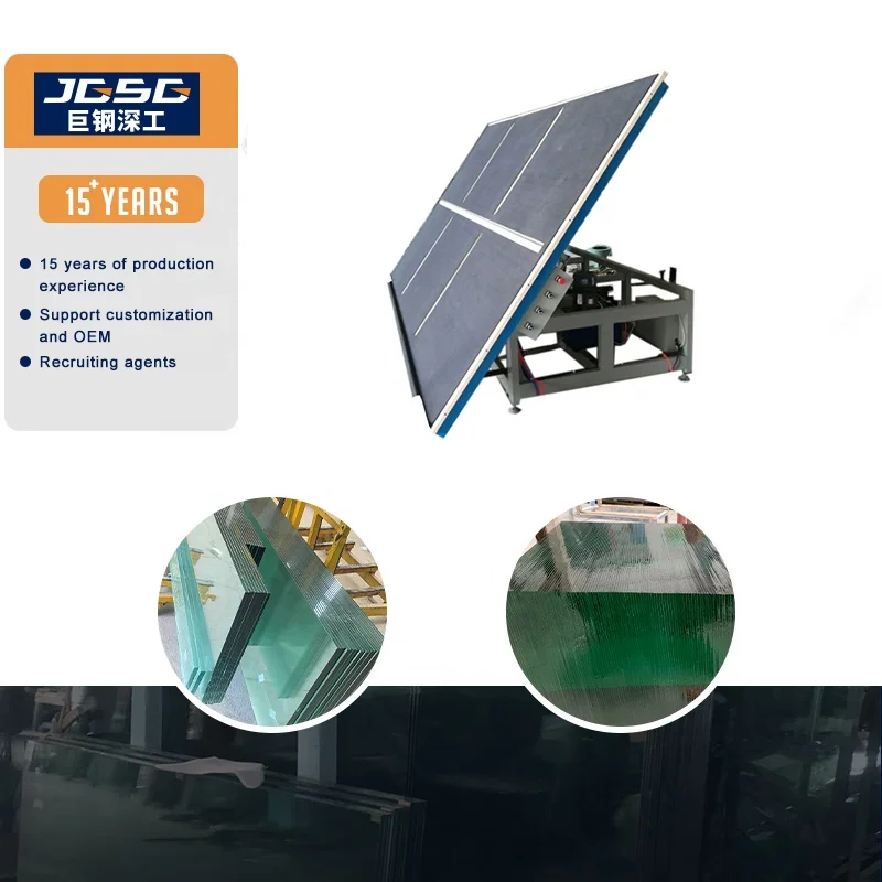 Automatic air flotation Glass Cutting 90 Degree Table 2440 Tilting Air Float Breaking Cutting Table machine