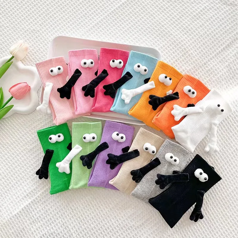 wholesale hand in hand socks cotton good quality combed cotton socks magnetic hand socks for men