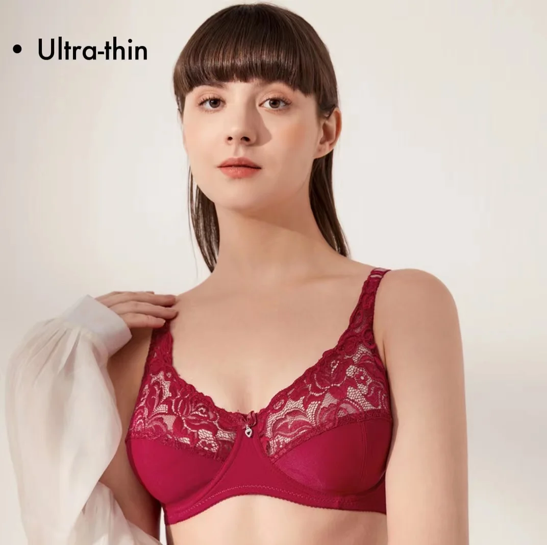 High Quality Large Size Ultra-Thin Bra Underwire Shelf Bra Lace For Women