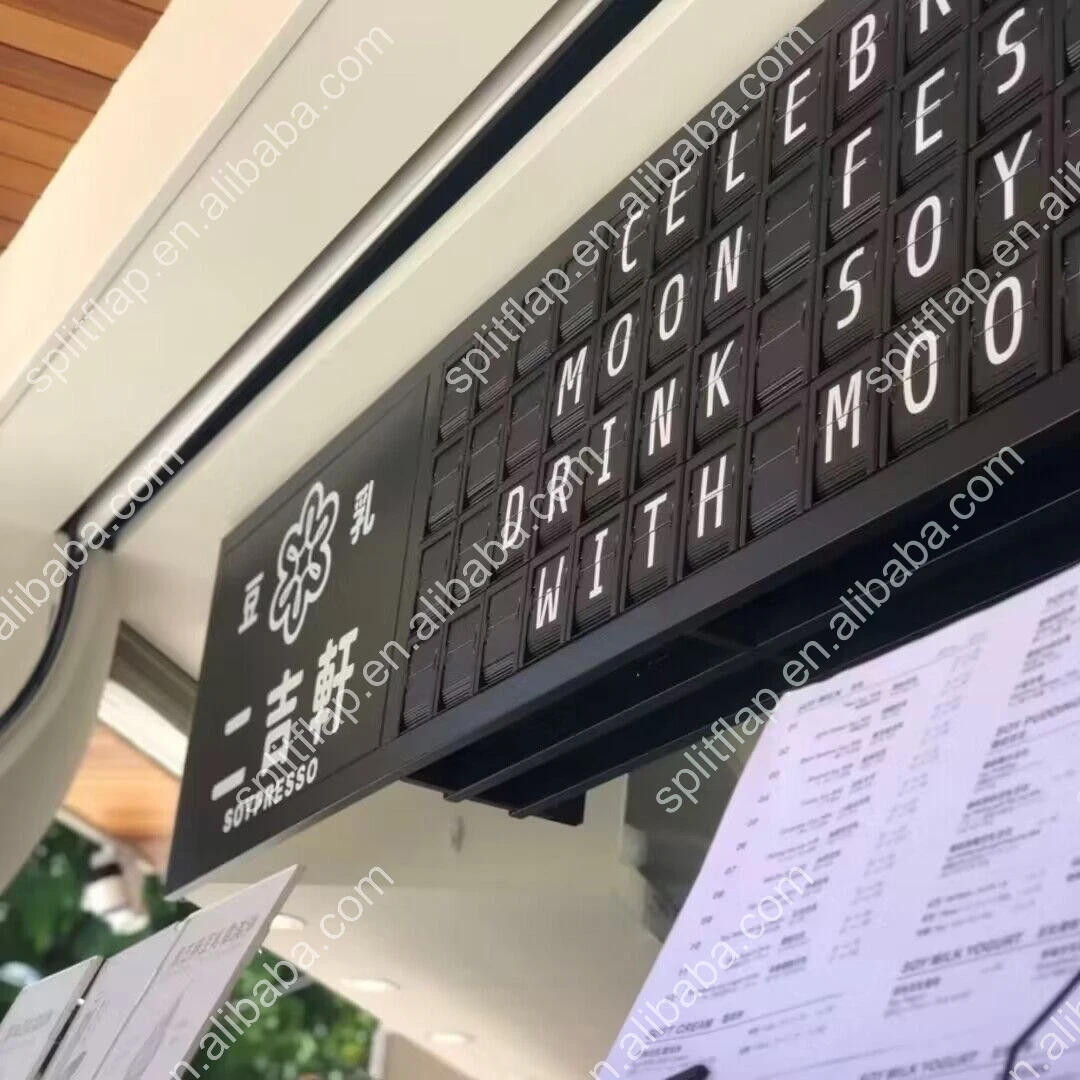 Bar background  wall menu display board split-flap display split flap airport board