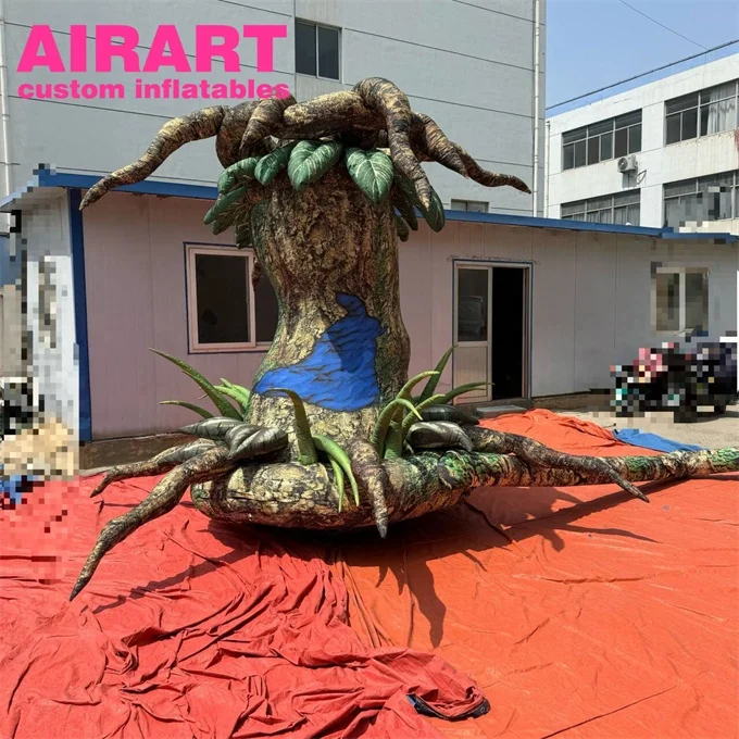 Immersive Inflatable Cartoon Divine Tree Image Giant Artificial Balloon for Halloween Forest Party Stage