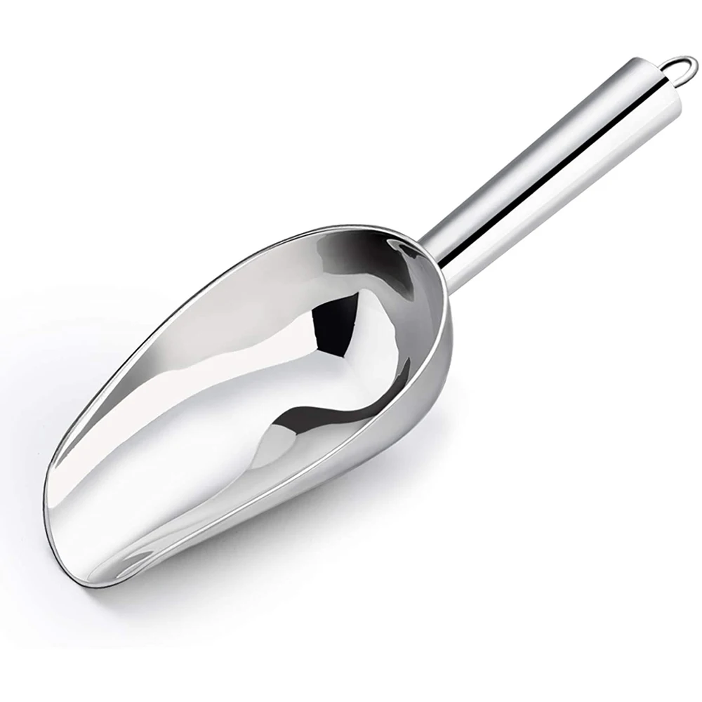 Nordic ice scoop Wedding Party Bar Kitchen Bath Metal Candy Popcorn Flour Utility Stainless Steel cube ice Scoop shovel